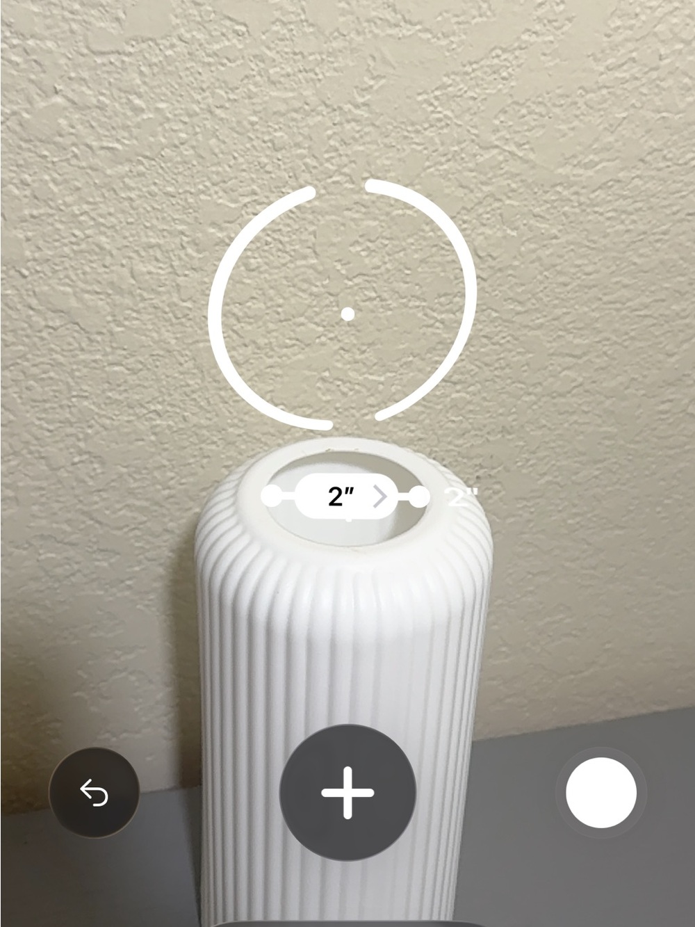 White Ribbed Plastic Vase - Picture 6 of 6